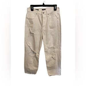 Wild fable highest rise‎ straight leg distressed raw hem jeans